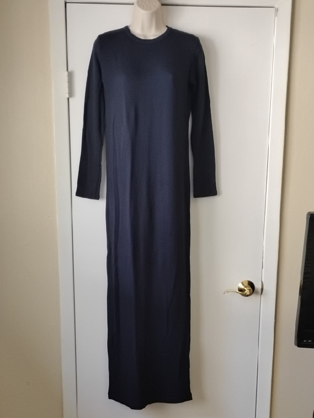 NWOT BleuSalt Tencel Terry Maxi Dress 2 M Navy